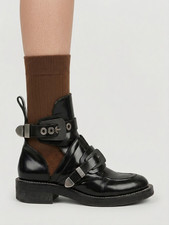 Authentic BALENCIAGA Ceinture Cut-Out Leather...