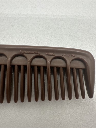 6.75” Vintage Brown Tupperware Teasing Hair Comb 64-12 - Picture 9 of 9
