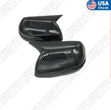 Carbon Fiber Look Ox Horn Rear View Side Mirror Cover For 12-15 Honda Civic 9th