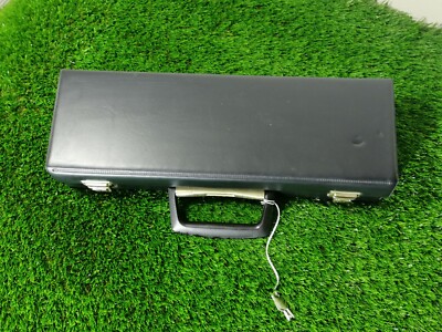1970/80s VINTAGE CASSETTE TAPE STORAGE BOX CASE 16 CASSETTE BLACK