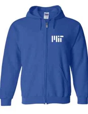 MIT Zip Hoodie Massachusetts Institute Technology College  Hooded Sweatshirt