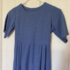Amish Mennonite Dress 30 Bust/24 Waist Youth Girl Pullover Style Blue No Cape