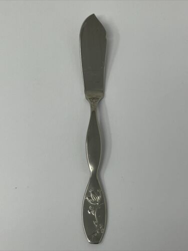 Couteau à beurre Pfaltzgraff NAPOLI Master brillant en acier inoxydable plat fleur florale - Photo 1/9