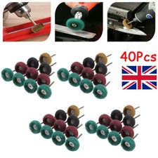 40Pcs Abrasive Wheel Nylon Polishing Brush Scouring Pad for Dremel Rotary Tool