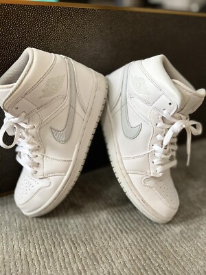jordan 1 mid white pure platinum swoosh