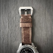 Cinturino orologio pelle marrone vintage crepato per orologi Breitling 24mm Lug