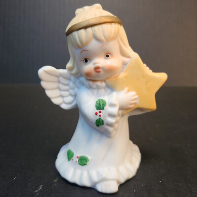 A Vintage Christmas Angel Figurine holding Star | eBay
