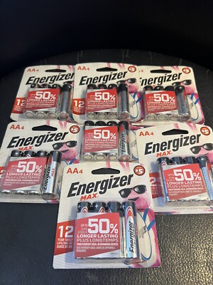 Box of 7 Energizer MAX AA  4 Packs (28 Batteries Total) Brand New