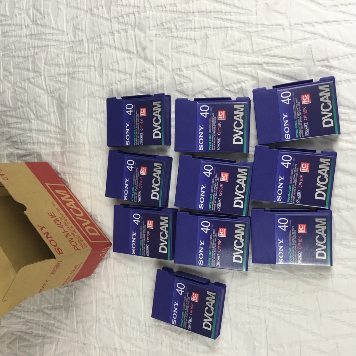 Lot De 10 Cassettes Vidéo Sony DVCAM PDVM-40N Métal - Neuves D'ancien Stock (ouvert)