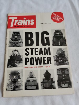1968 June Trains magazine Big steam power  (CP279)