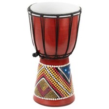 30cm Kinderdjembe "bunt bemalt" Djembe Trommel Bongo Dotpaint Handarbeit