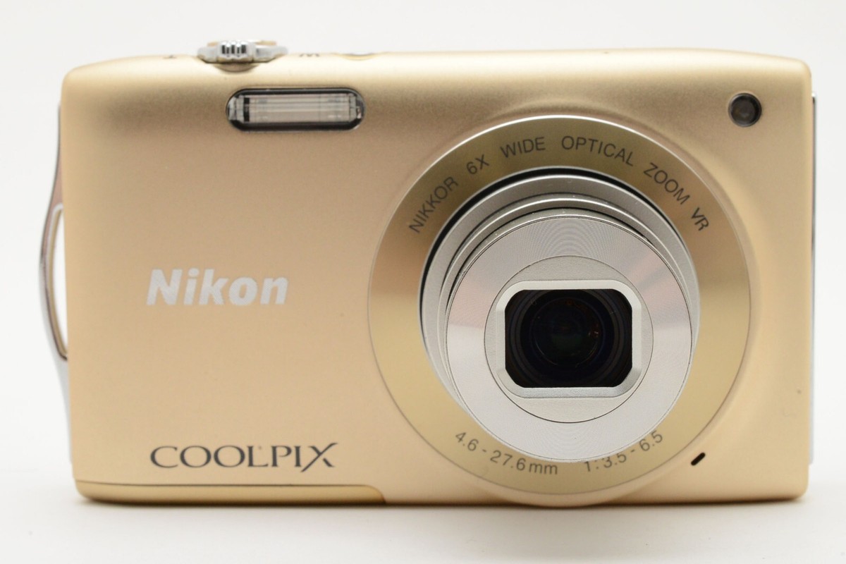 ★美品★ Nikon COOLPIX S3300 ゴールド MINT] Nikon COOLPIX S3300 Gold (Full Set, JP & EN) From Japan