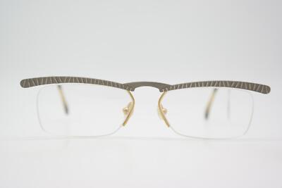 Vintage Glasses Milli B By MIKADO 530 Silver Gold Half-Rim Glasses Frame