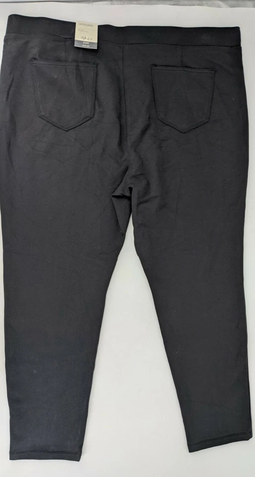 Style & Co Plus Size Seamed Ponte Leggings gray 24W - Image 3 of 4