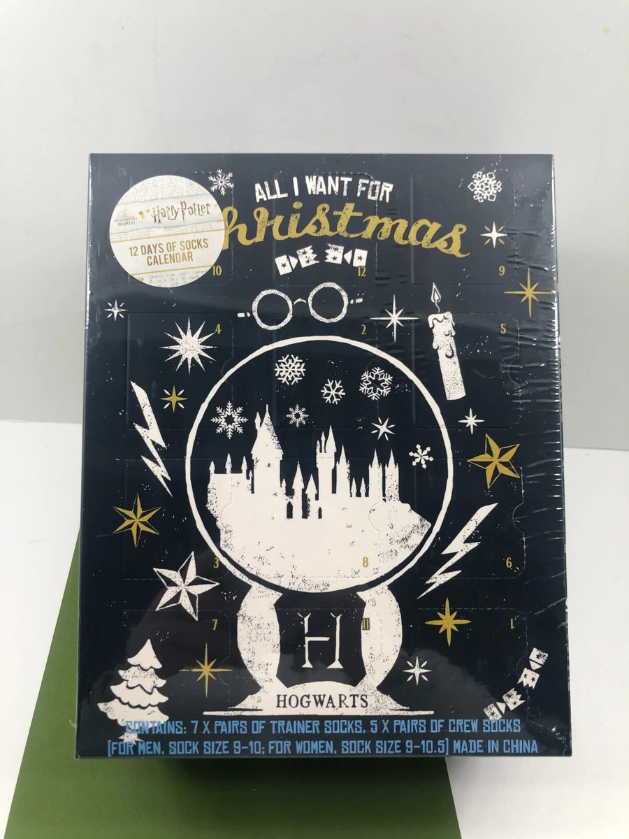 Harry Potter Advent 12 Days of Socks Calendar Hogwarts All I Want Christmas  | eBay