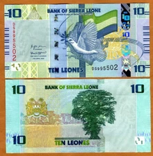 Sierra Leone, 10 Leones, 2022, P-New, UNC   revalued