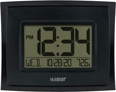 La Crosse Technology WT-8002U Digital Wall Clock, Silver