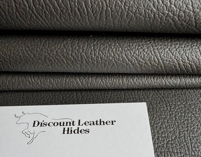 WOW! Stunning Charcoal Gray Automotive Craft Leather Pieces 15" x 15" AB 14 - Image 2 of 4