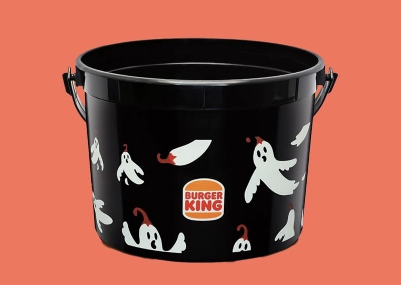 NEW Burger King Ghost Pepper Halloween Bucket 2023 Glow in the Dark collectors 