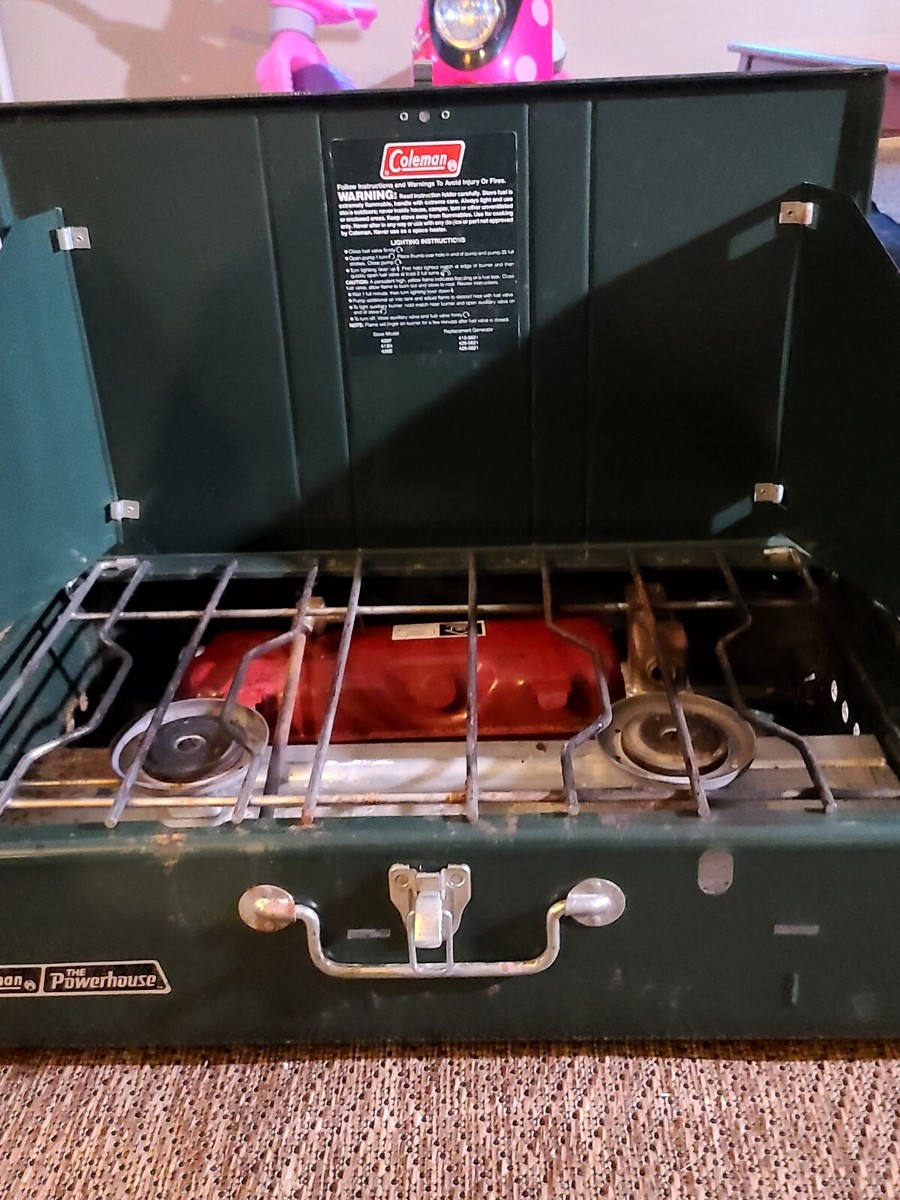 バーベキュー・調理用品 COLEMAN POWERHOUSE CAMP STOVE 413H499J Coleman Guide Series Powerhouse Dual Fuel Gas Camping Stove