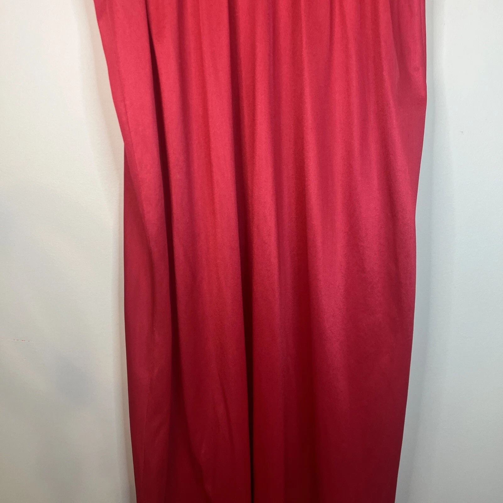 VALENTINO Abito lungo vintage Tom Bezduda per Barad nylon scollo a cuore rosa slip medio
