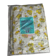 Carters Vintage Fitted Baby Crib Sheets Mid Century Yellow Animals Nursery