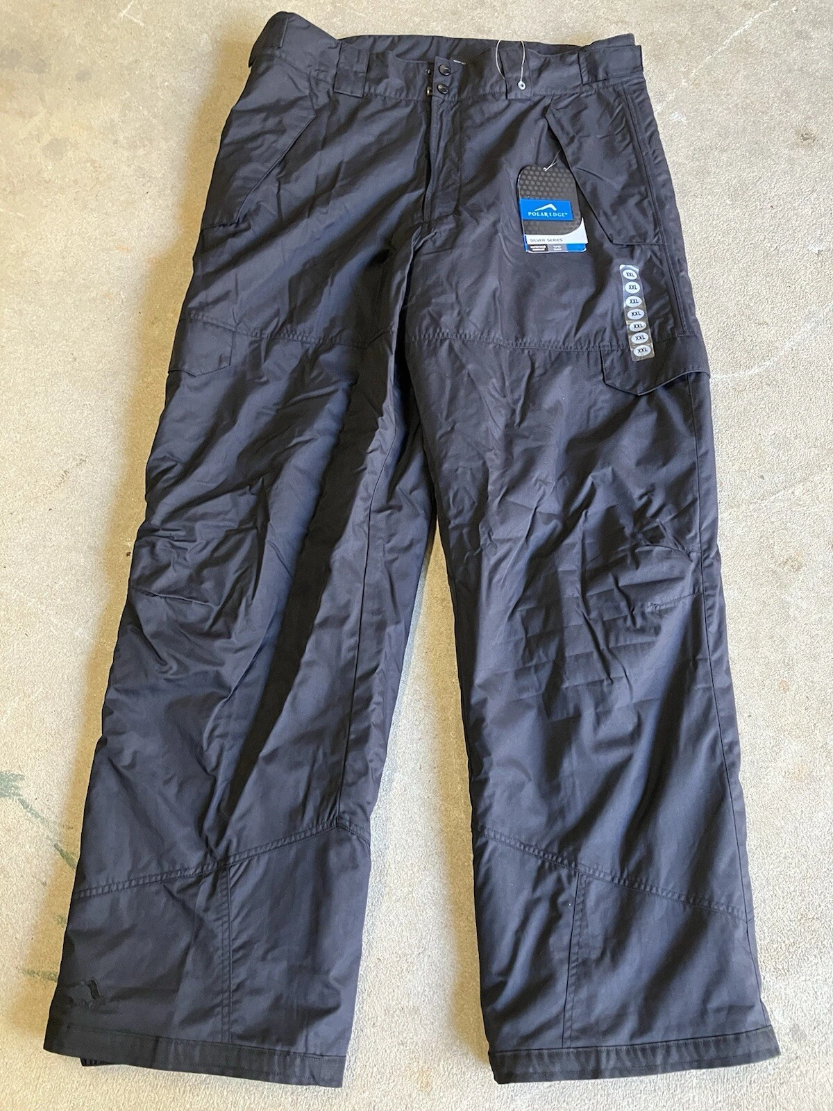 NWT MENS XXL POLAR EDGE SNOW SKI BOARD INSULATED BLACK PANTS WATER RESISTANT