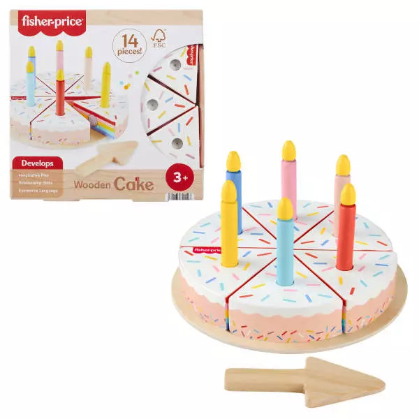 Fisher-Price. JGR82 Drewniany Tort Urodzinowy Fisher Price-image