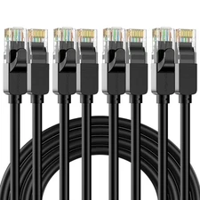 Cat 6 Ethernet Cable 3ft, 10Gbps High Speed LAN Cord for Gaming, TV, Router