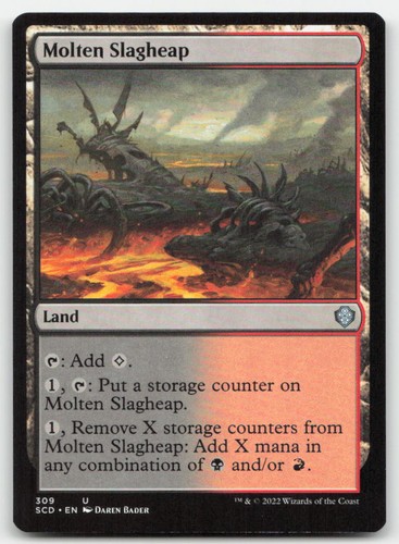 Molten Slagheap 309 Starter Commander Decks MTG Uncommon Land
