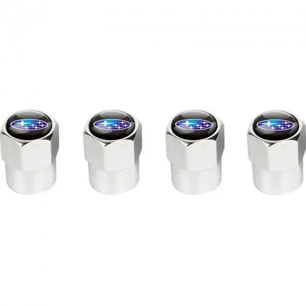 Compatible with Subaru 4Pcs Tire Valve Stem Caps Black Anodized Aluminum Set - Image 2 of 4