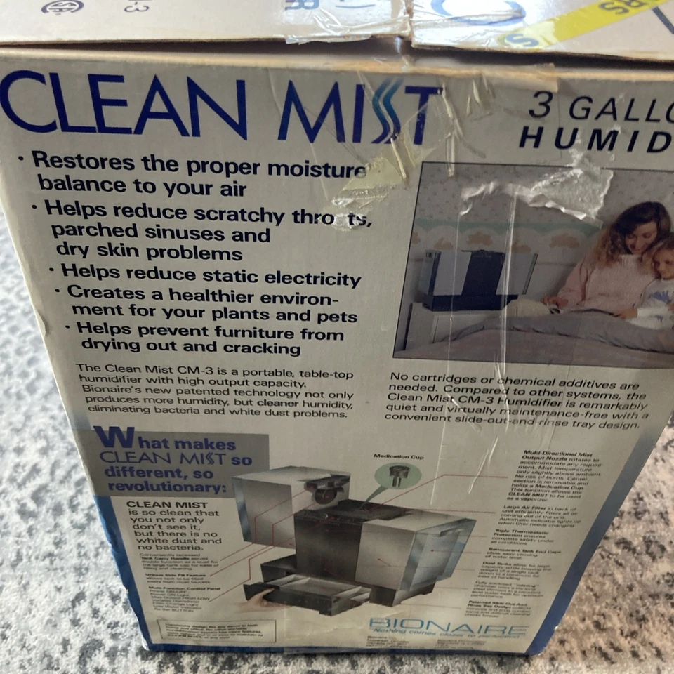 Bionaire CM-3S Clean Mist Humidifier, 3 Gal, High Output - Up To 1400 sq ft - Image 3 of 4