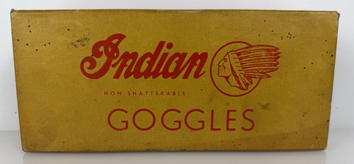 Vintage Indian Motorcycle Racing Goggles 162012 Includes Original Box 🏍️🕶️