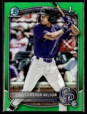 2025 Bowman Draft #BDC-130 Cameron Nelson Chrome Green Refractor #/99