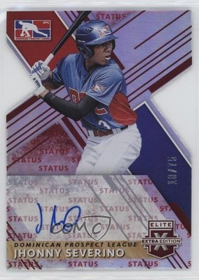 2019 Elite Extra Edition Status Red Die-Cut 10/75 Jhonny Severino #209 Auto 0jd0