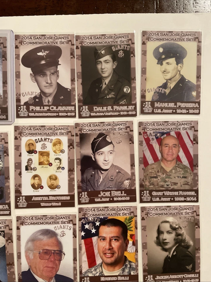 2014 San Jose Giants Commemorative Set Pat Tillman Operation Care Comfort RARE - Image 4 of 4