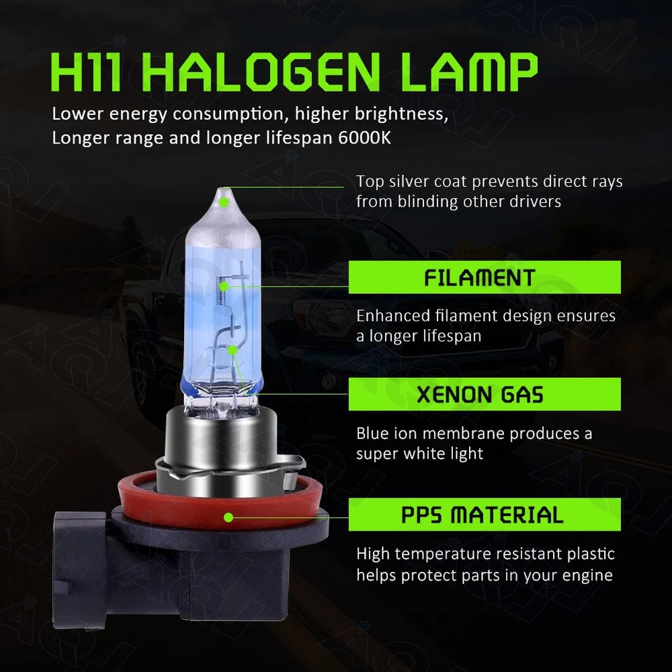 Fog Lights For Ford Transit Connect 2011-2023 Pair Clear Front Driving Lamps Foto 2 de 4