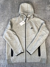 Nike Windrunner Tech Fleece Full-Zip Hoodie Size Large Men Grey FB7921-063