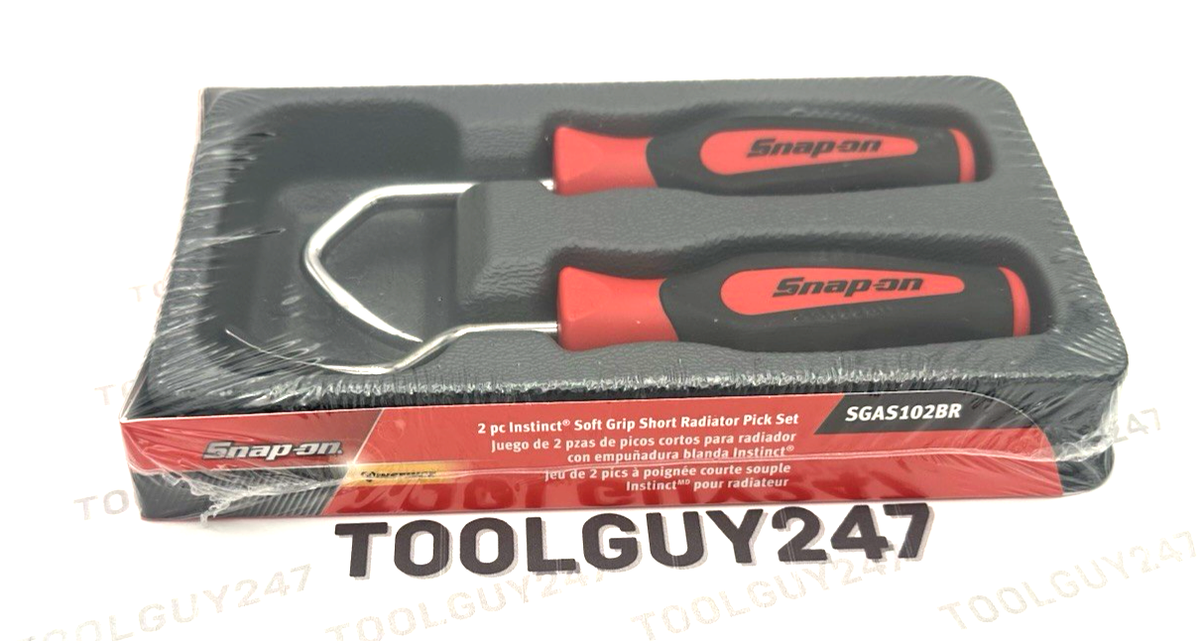 SNAP ON SGAS102B R RED Soft Grip Short Radiator Pick Set NEW USA