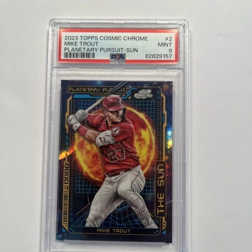 2023 Topps Cosmic Chrome - Planetary Pursuit Mike Trout #PPS-2 Sun PSA 9