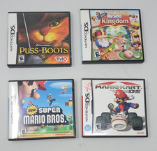 Lot 4 Nintendo DS Case Only Mario Kart Pussy Boots My Sins Kingdom Sper Mario.
