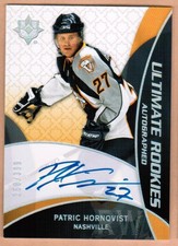 2008-09 , 08-09 , ULTIMATE ,ROOKIES AUTOGRAPH , PATRIC HORNQVIST # 85