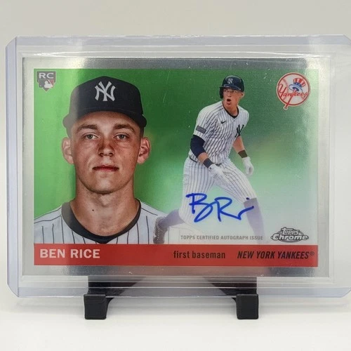 2025 Topps Chrome Platinum Ben Rice Rookie Auto RC#CPA-BR Yankees Signed On Card