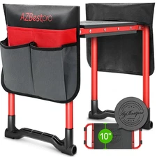 Garden Kneeler and Seat Heavy Duty Upgraded Foldable Gardening Stool Widened to
