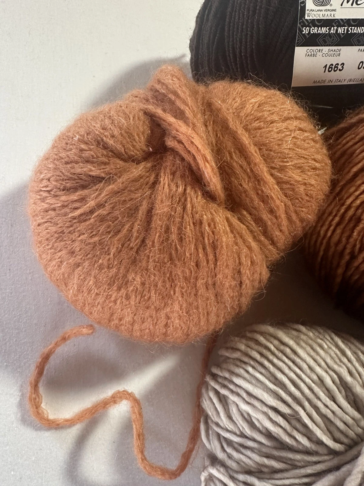 Lot of 5 Yarn NICE Balls Mix Color Zara, K&C Unknown. FALL WINTER COLORS. - product detail image 18