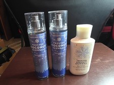 Bath Body Works Frosted Coconut Snowball Set Mist and Body Lotion 8oz