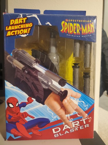 The Spectacular Spider-Man Dart Blaster - RARE / BlackGray /4Darts Inculded