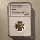 U.S. Mint 2013 American Gold Eagle $5 1/10 oz Gold NGC MS69 8846380-070