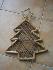 Tanne mit Stern   aus geflochtener Weide  Deko  Weihnachtsbaum