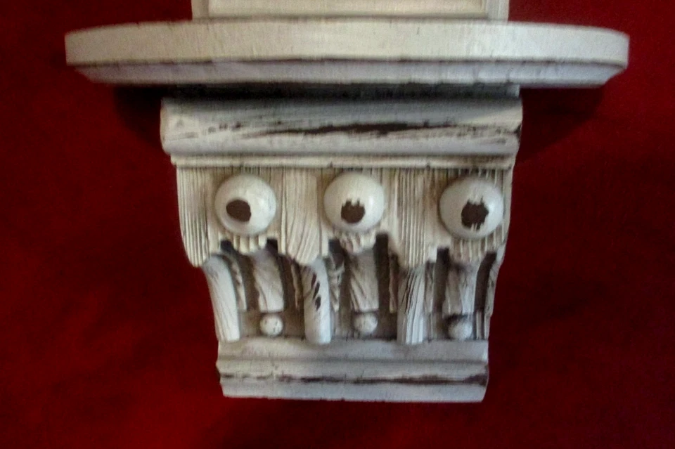 DISTRESSED WHITE Wall Mirror with Shelf Wall Decor Rectangular 9" W X 18"L X 6"D - Image 3 of 4